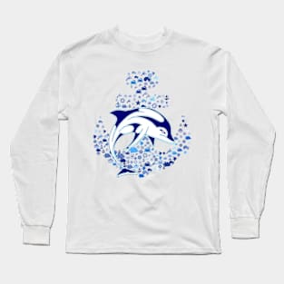 Funny Dolphin Long Sleeve T-Shirt